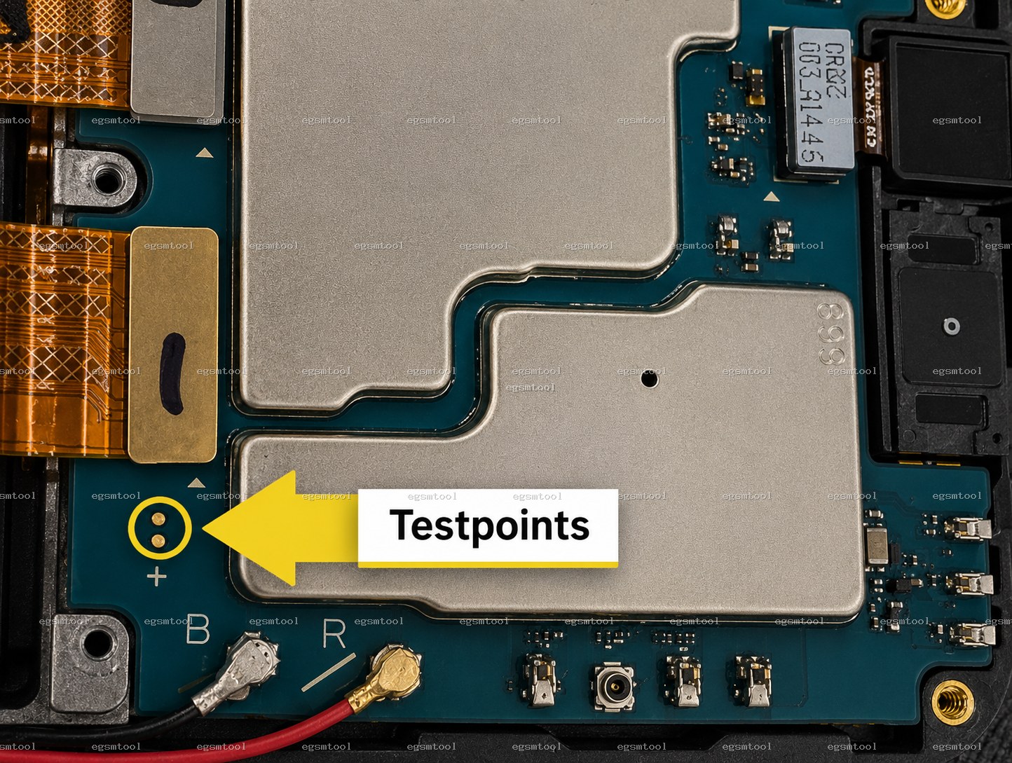 Samsung Samsung Galaxy M44 5G models   SM-M446K test point diagram — EDL ISP BROM pinout
