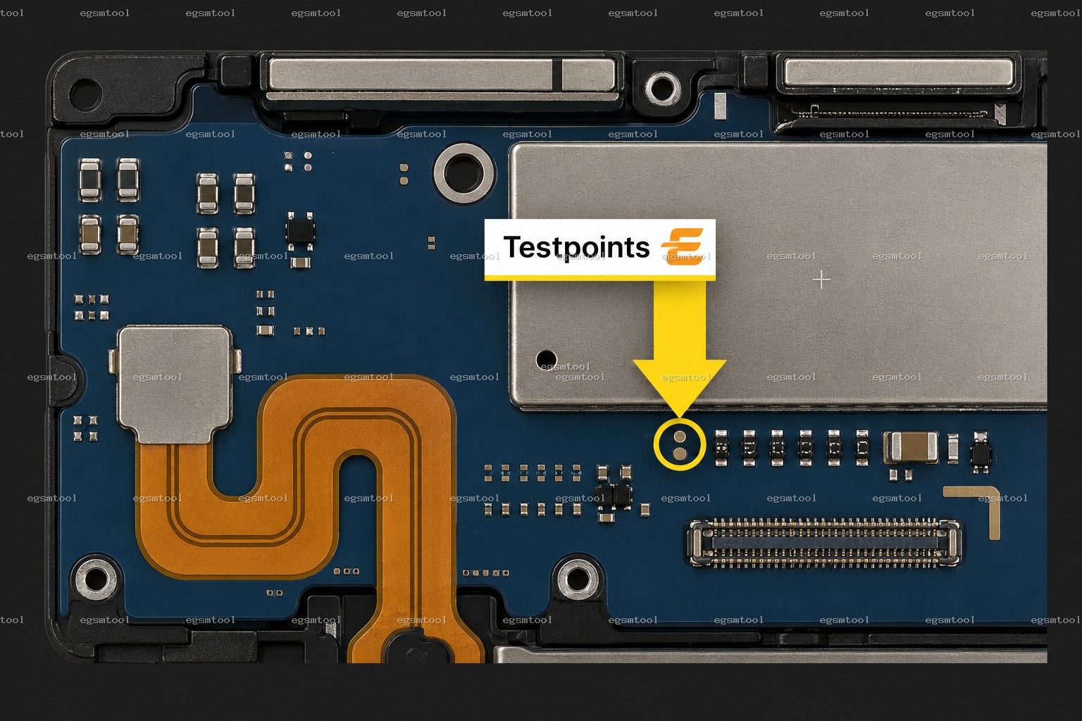 Samsung Samsung Galaxy Tab S6 Lite 10.4 WiFi models SM P610 test point diagram — EDL ISP BROM pinout