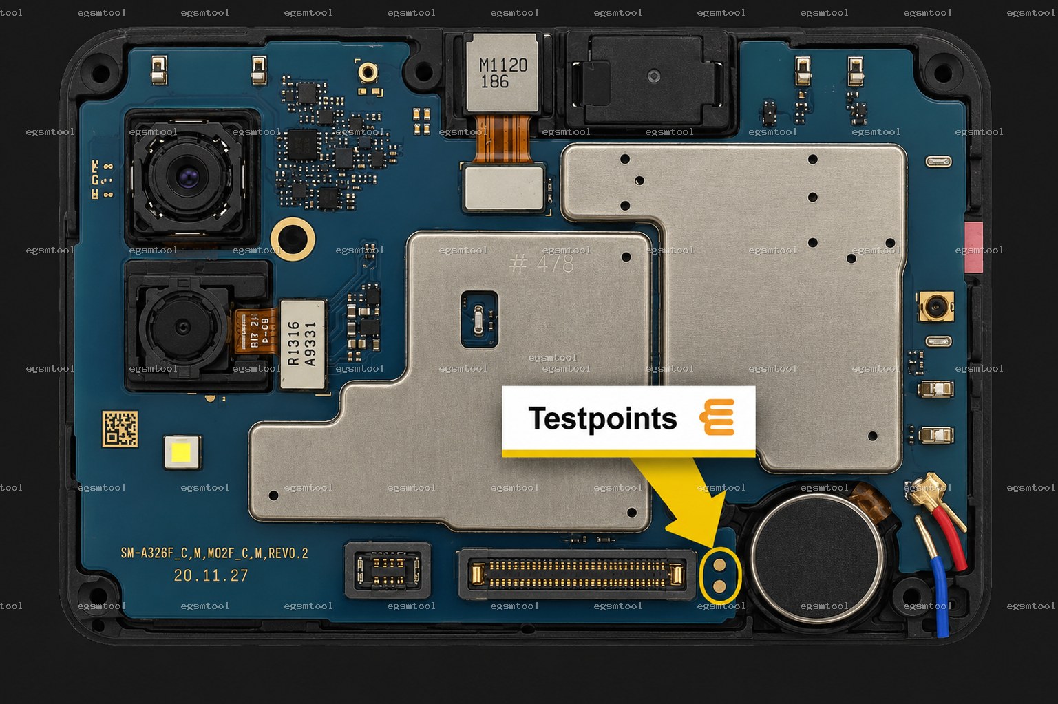 Samsung Samsung Galaxy M02 SM M022G SM M022F test point diagram — EDL ISP BROM pinout