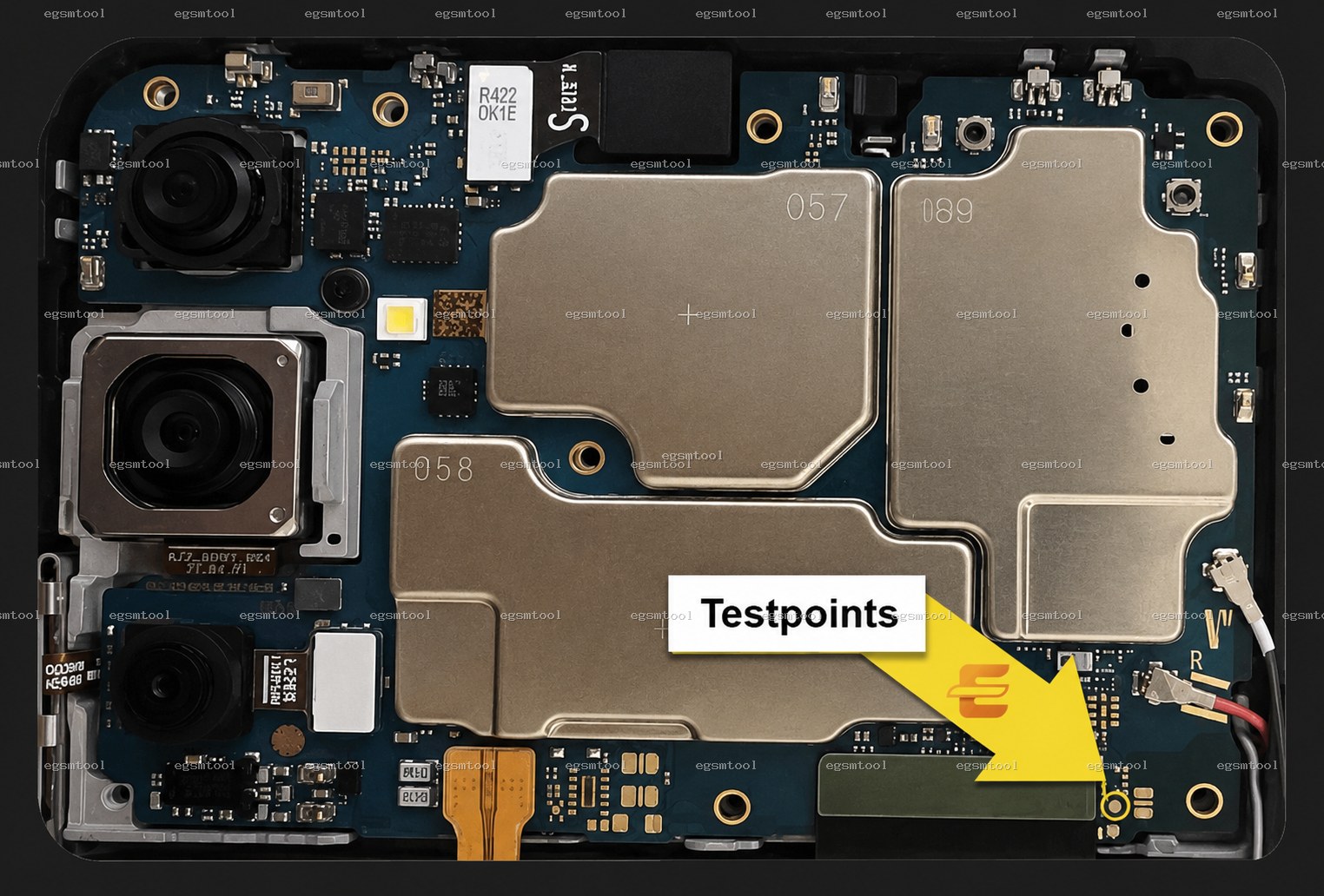 Samsung Samsung Galaxy A34 5G SM A3460 SM A346B SM A346E SM A346M SM A346N test point diagram — EDL ISP BROM pinout