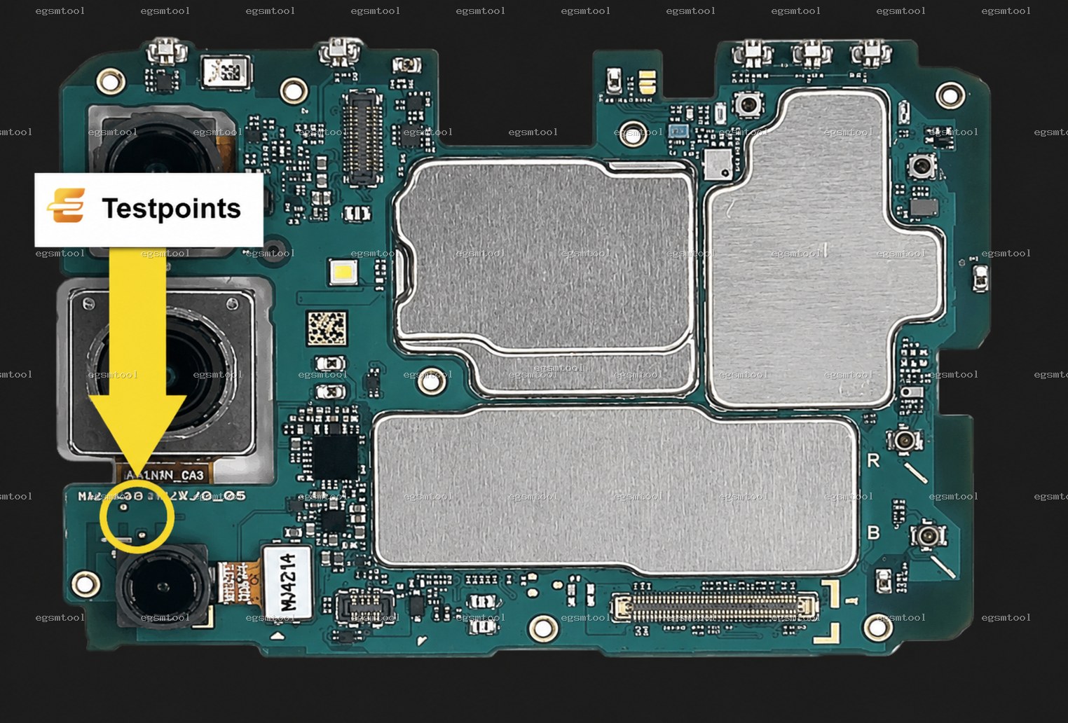 Samsung Samsung Galaxy A35 5G SM A356B SM A356E SM A356U SM S356V test point diagram — EDL ISP BROM pinout