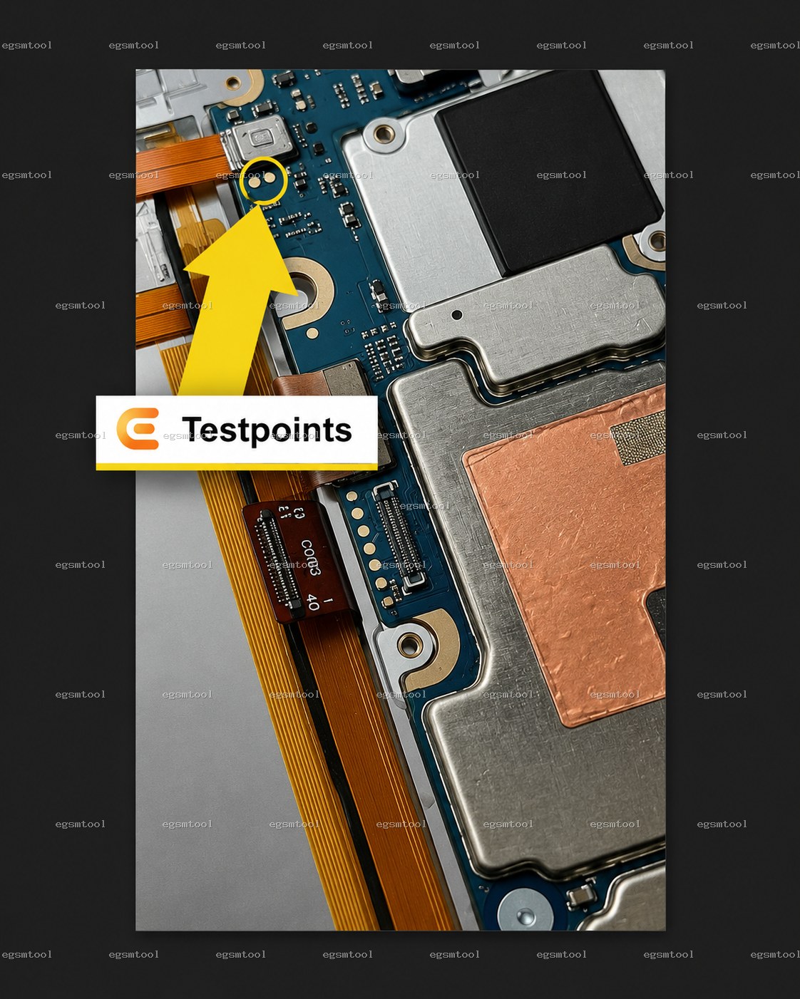 Samsung Samsung Galaxy Tab A7 Lite WiFi SM T220 test point diagram — EDL ISP BROM pinout