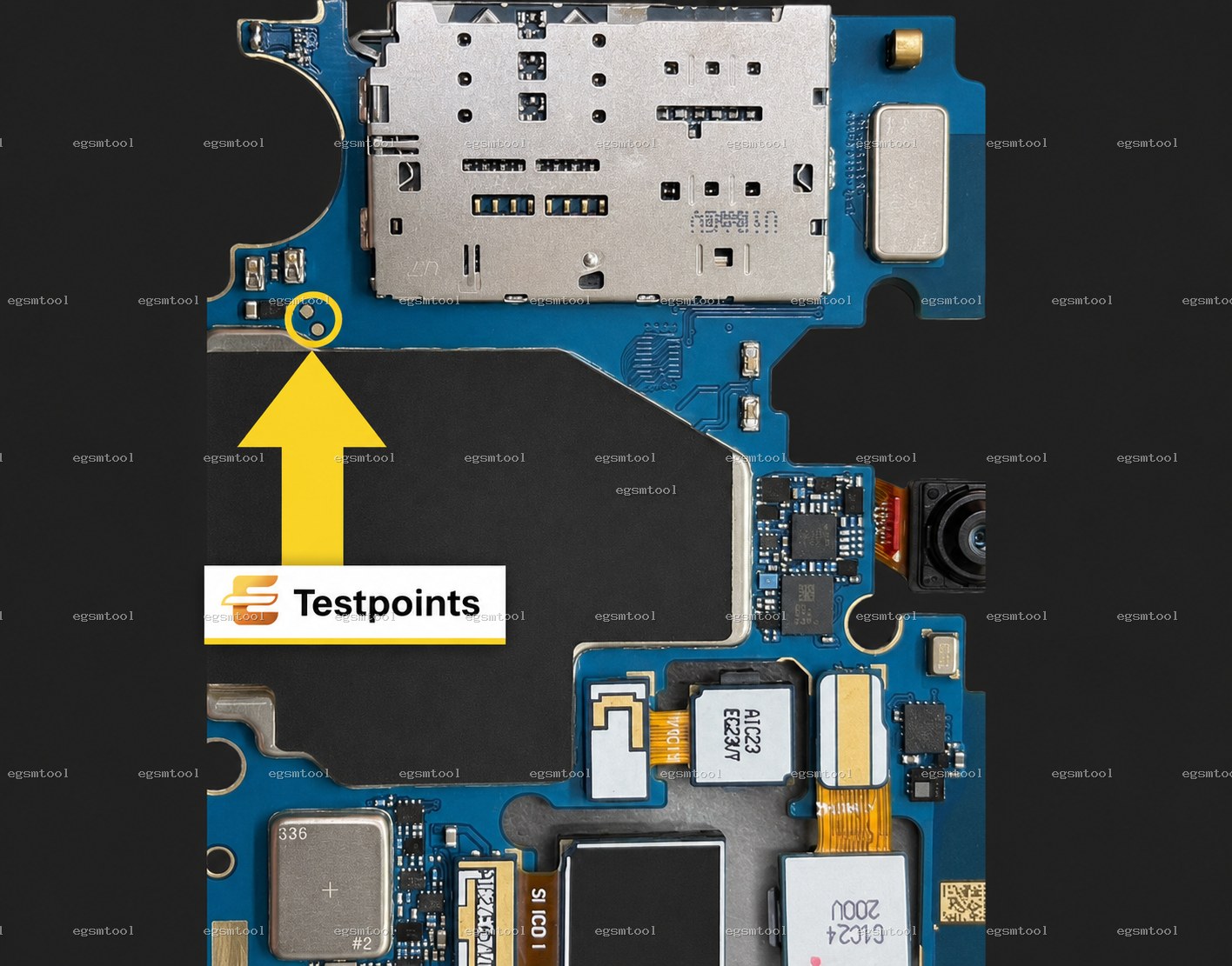 Samsung Samsung Galaxy A32 5G SM A326U SM A326W test point diagram — EDL ISP BROM pinout