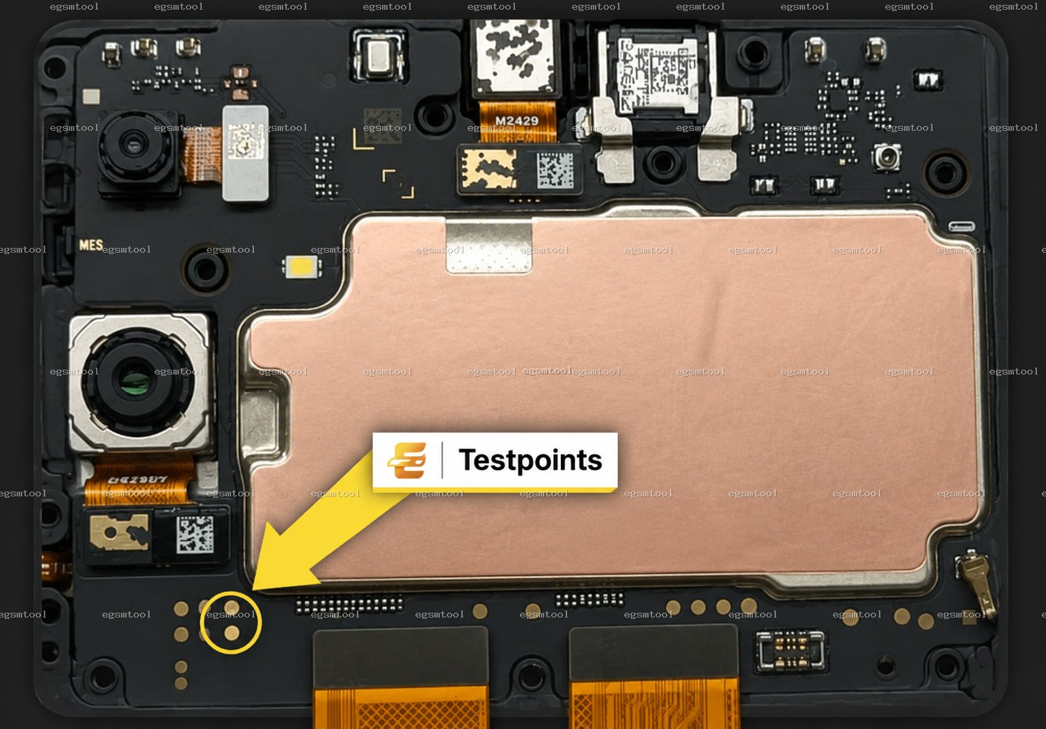 Samsung Samsung Galaxy F05 5G SM E055F test point diagram — EDL ISP BROM pinout