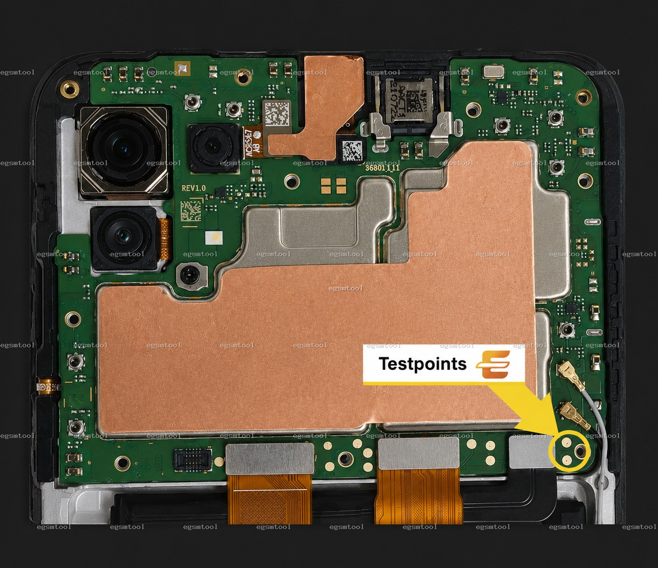 Samsung Samsung Galaxy F42 5G SM E426B test point diagram — EDL ISP BROM pinout