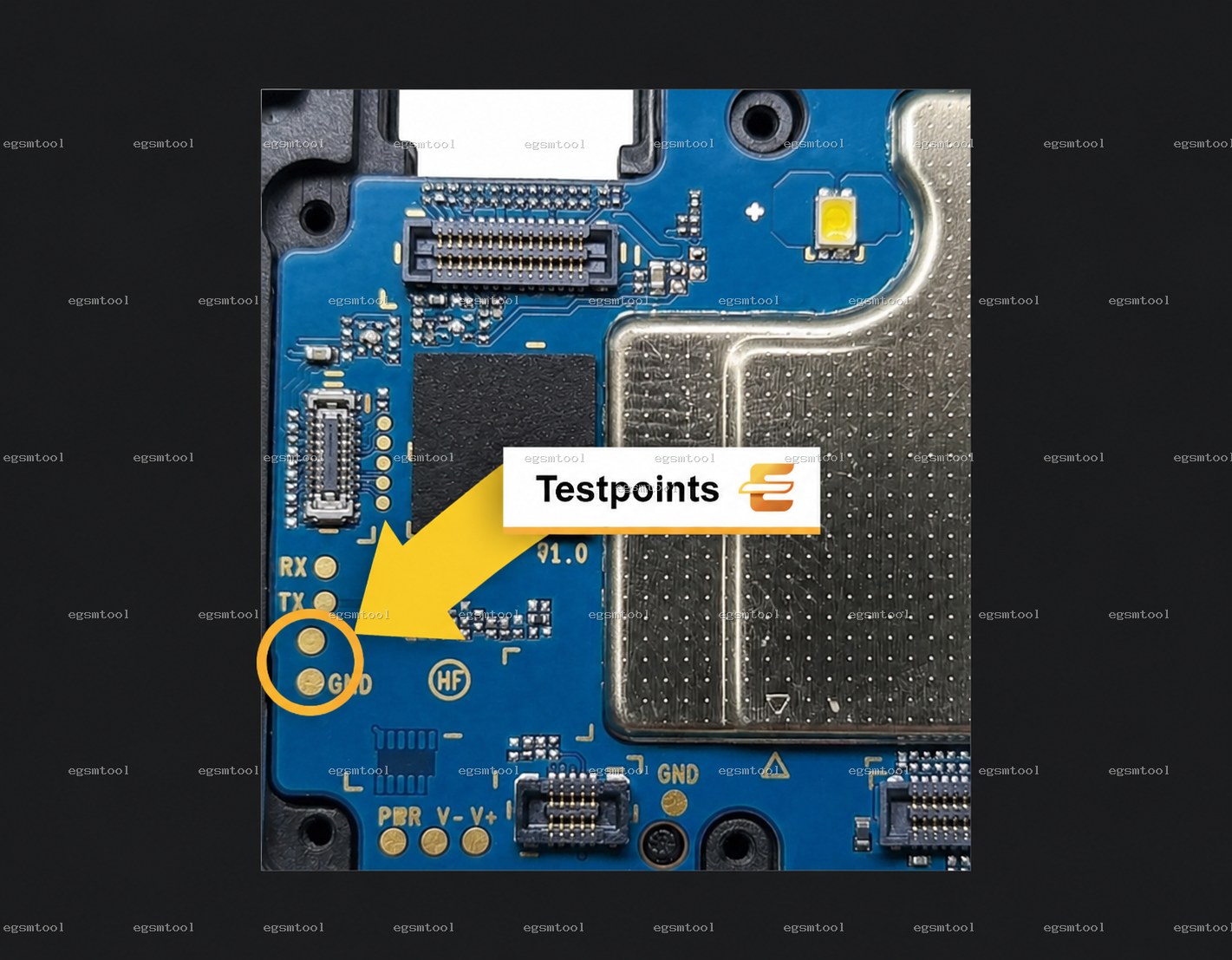 Samsung Samsung Galaxy A06 SM A065F SM A065M test point diagram — EDL ISP BROM pinout