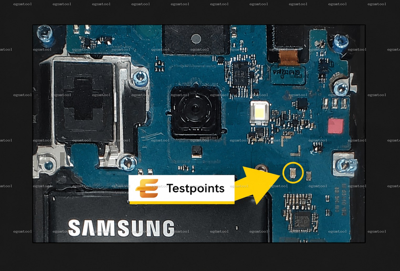 Samsung Samsung Galaxy J4 SM J400F test point diagram — EDL ISP BROM pinout