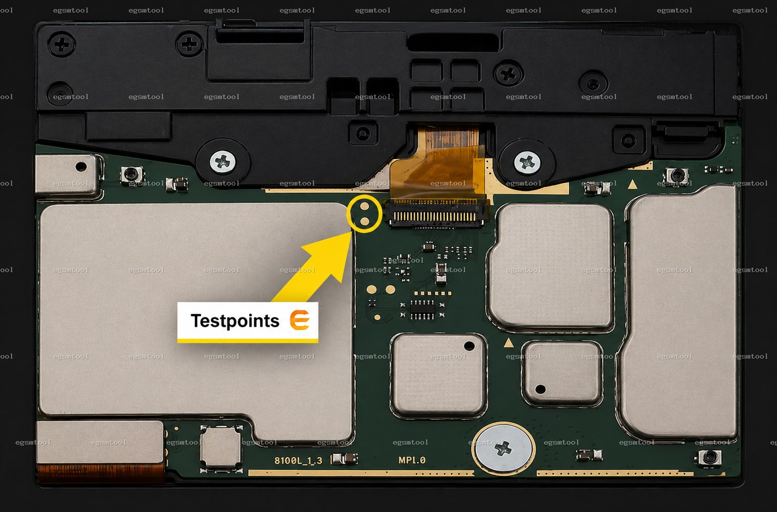 Samsung Samsung Galaxy Tab A 8.0 2019 SM T297 test point diagram — EDL ISP BROM pinout