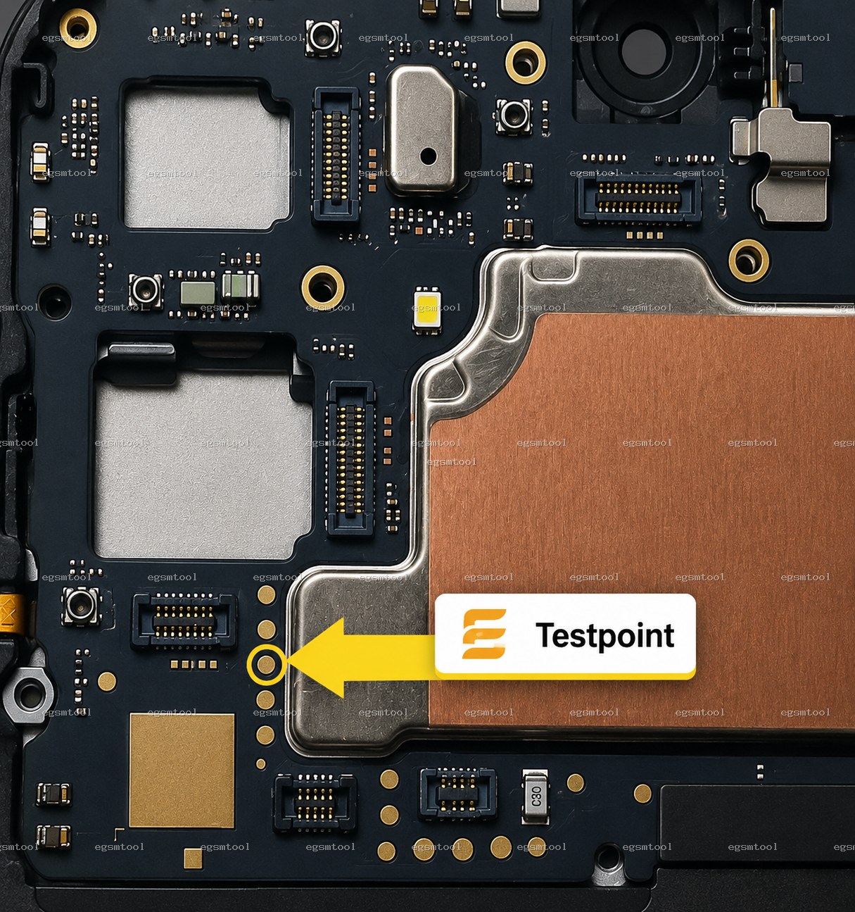 Samsung Samsung Galaxy A16 5G SM A166P SM M166P SM E166P test point diagram — EDL ISP BROM pinout