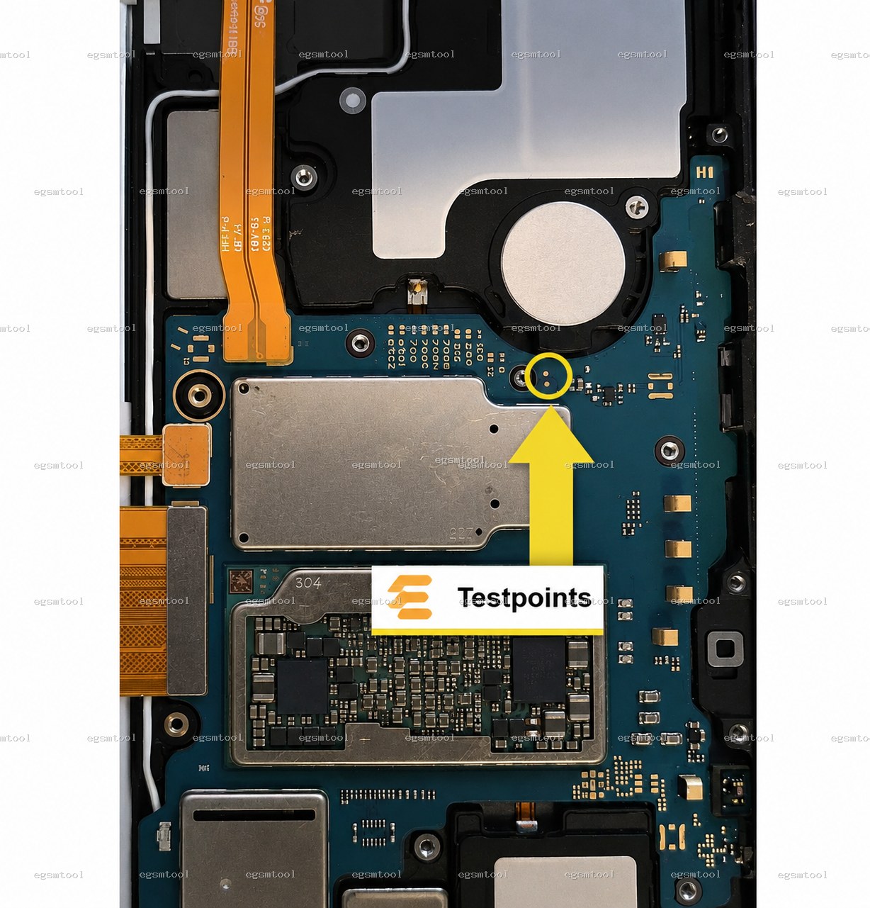 Samsung Samsung Galaxy Tab S8 WiFi models SM X700 SM X706B SM X706K SM X706N test point diagram — EDL ISP BROM pinout