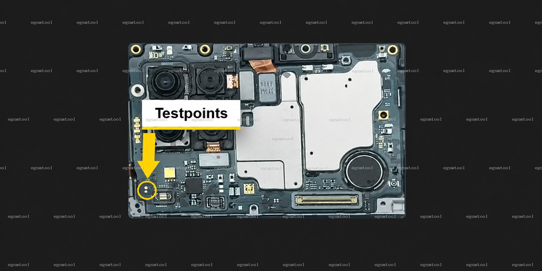 Samsung Samsung Galaxy M22 models SM M225FV test point diagram — EDL ISP BROM pinout
