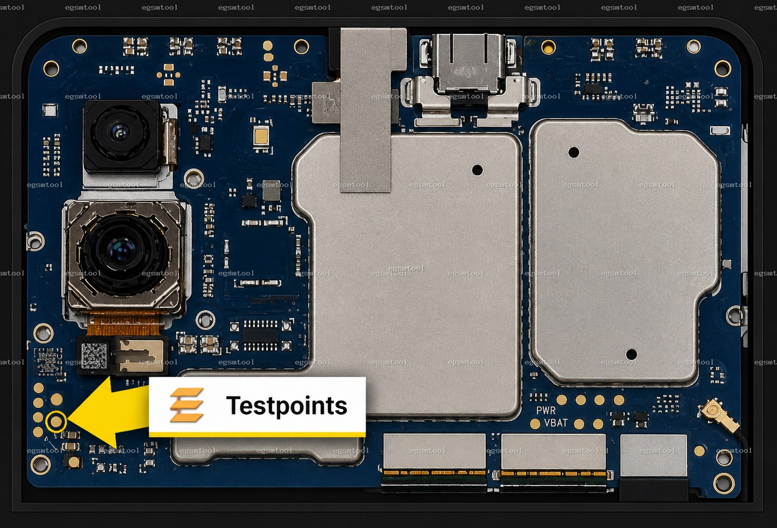 Samsung Samsung Galaxy A03 models      SM-A035F test point diagram — EDL ISP BROM pinout