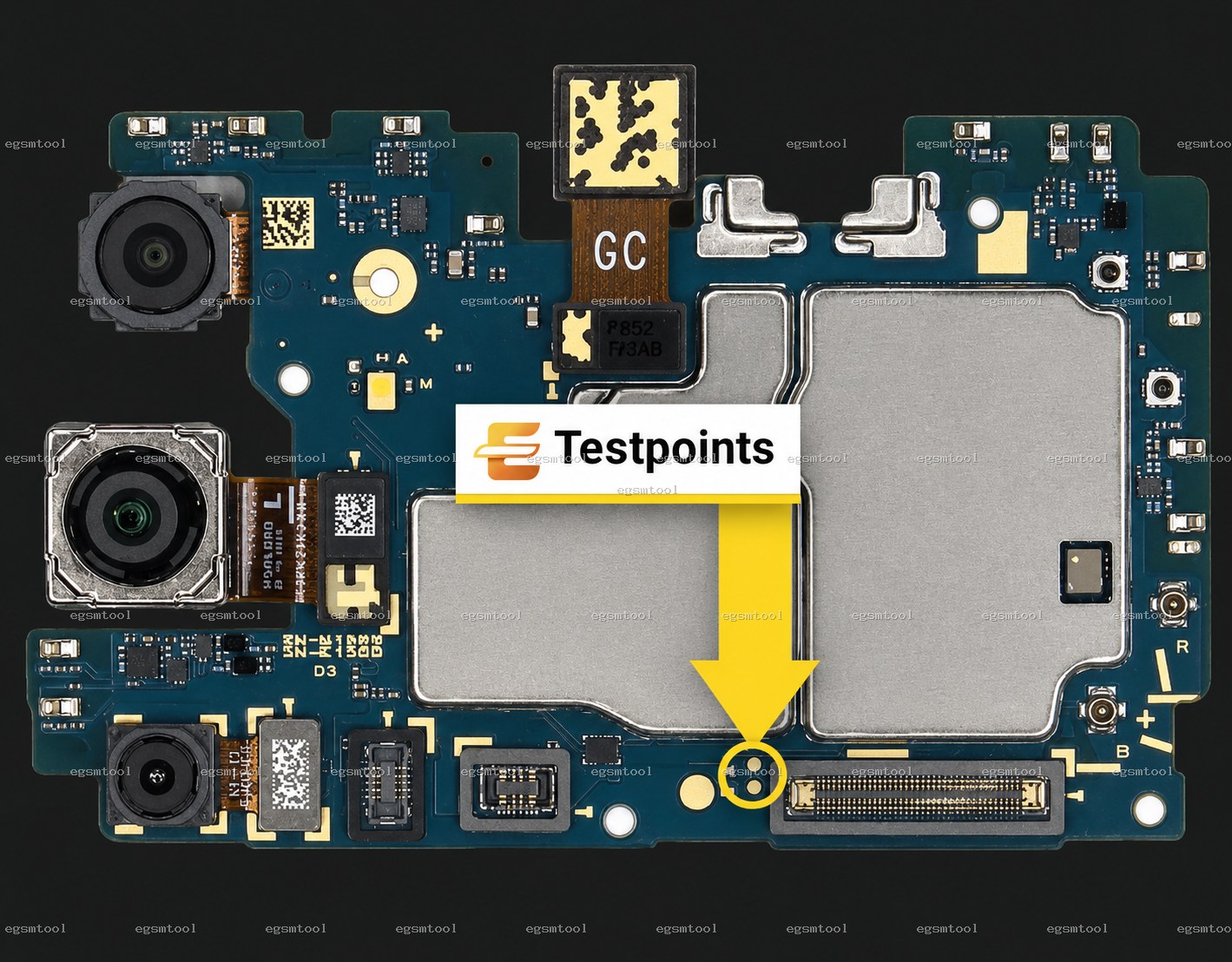 Samsung Samsung Galaxy M15 5G models SM M156S test point diagram — EDL ISP BROM pinout