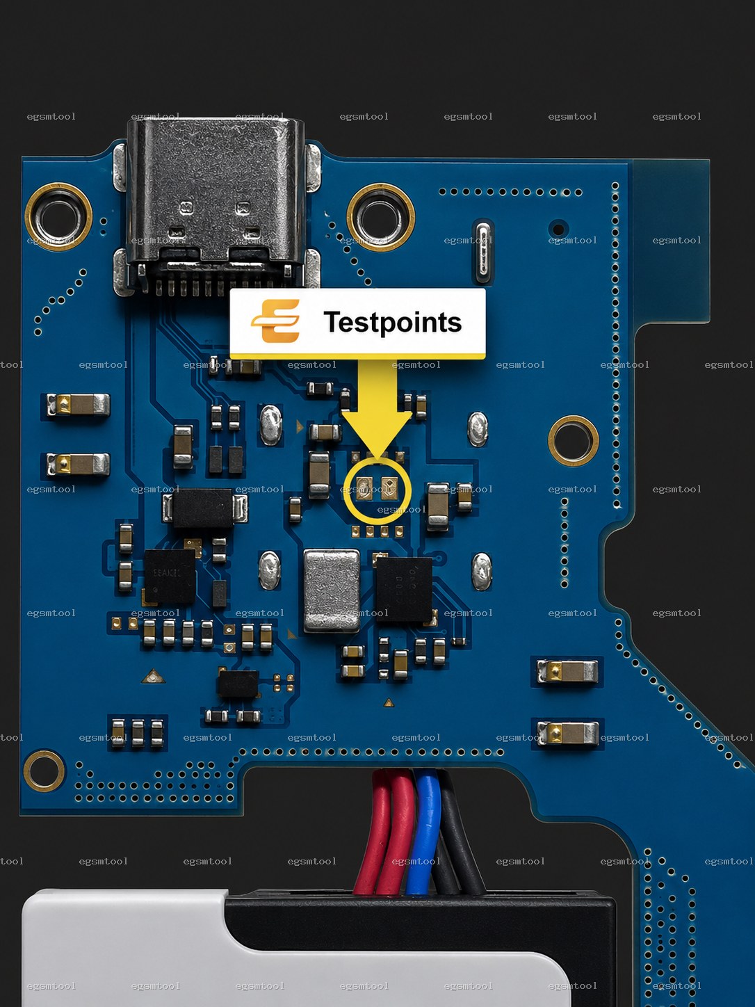 Samsung Samsung Galaxy Tab 3 7.0 WiFi models SM T210 test point diagram — EDL ISP BROM pinout