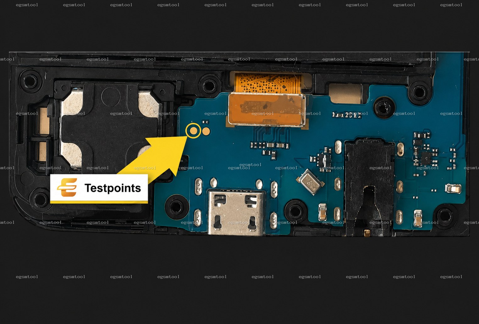 Samsung Samsung A3 Core test point diagram — EDL ISP BROM pinout