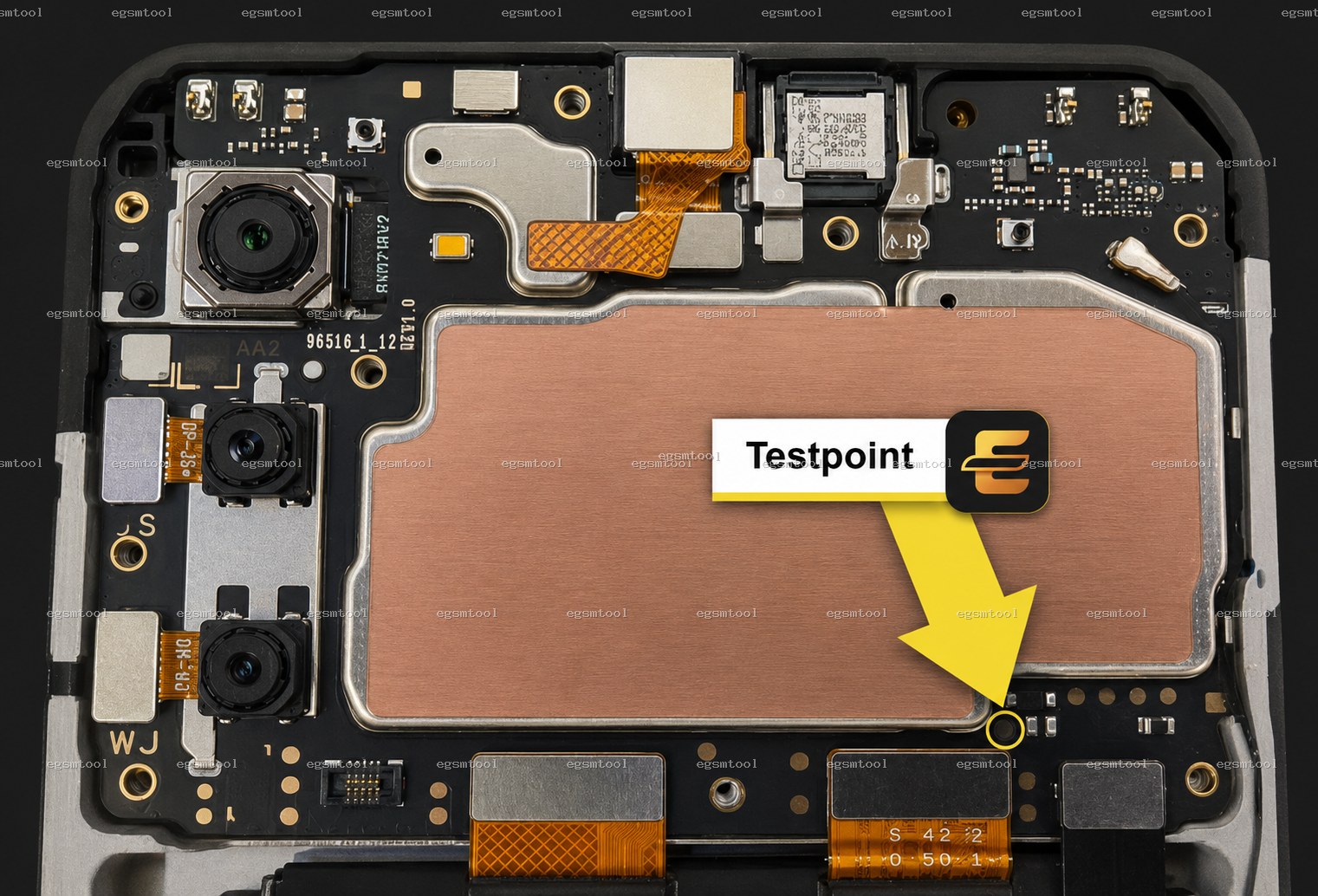 Samsung Samsung Galaxy A03s SM A037W test point diagram — EDL ISP BROM pinout