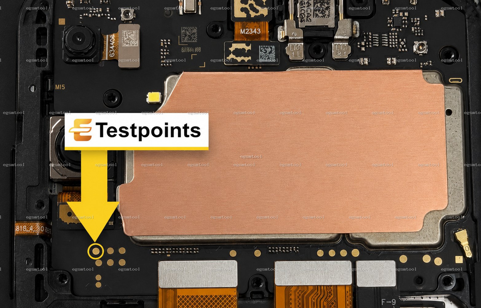 Samsung Samsung Galaxy A05 SM A055M test point diagram — EDL ISP BROM pinout