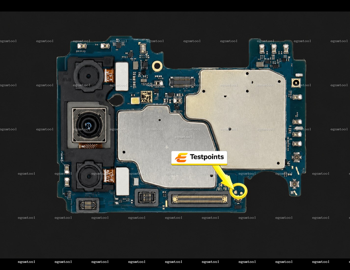 Samsung Samsung Galaxy A13 5G SM A136U test point diagram — EDL ISP BROM pinout
