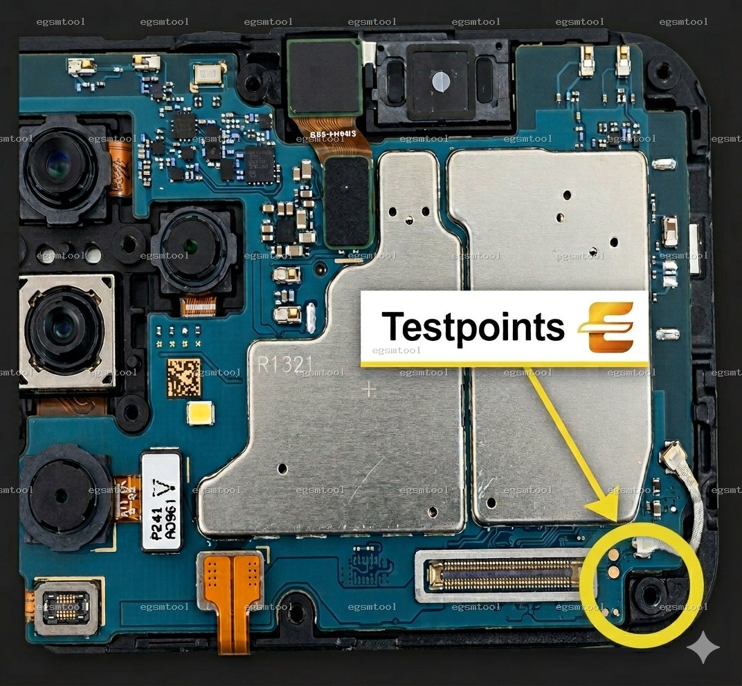 Samsung Samsung Galaxy A13 SM A137F test point diagram — EDL ISP BROM pinout