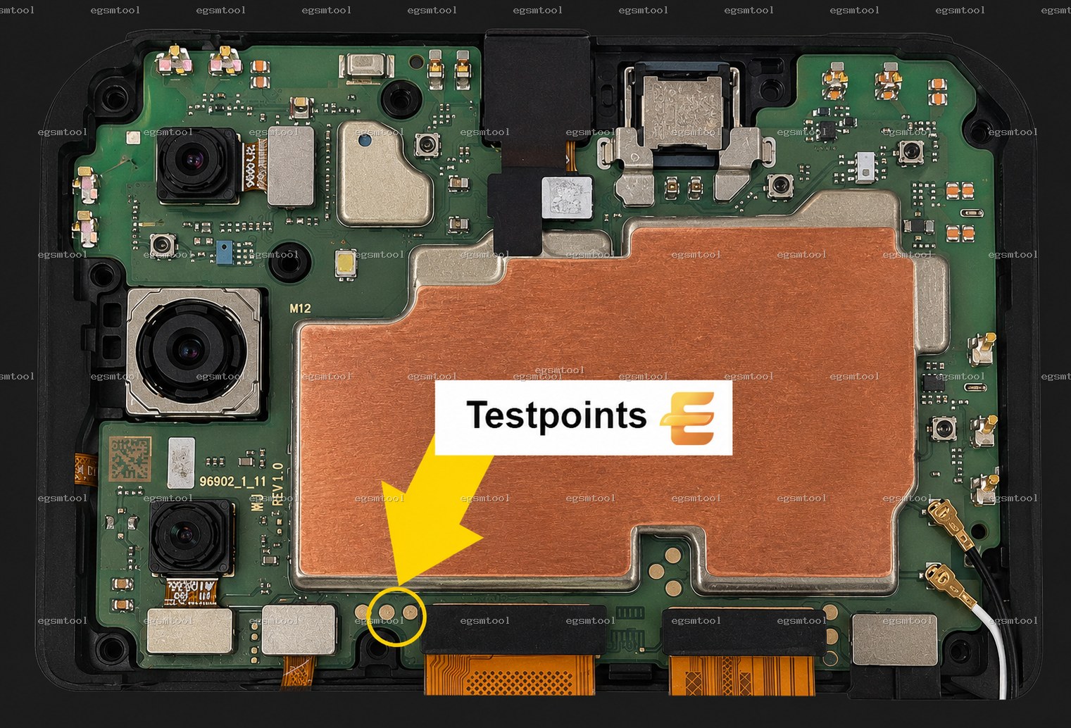 Samsung Samsung Galaxy A14 5G SM A146U test point diagram — EDL ISP BROM pinout