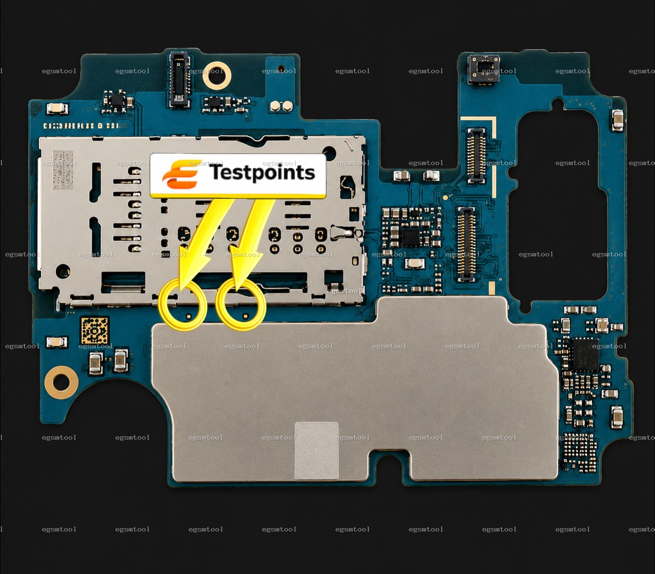Samsung Samsung Galaxy A30 SM A305F SM A305FN SM A305G SM A305GN SM A305GT test point diagram — EDL ISP BROM pinout