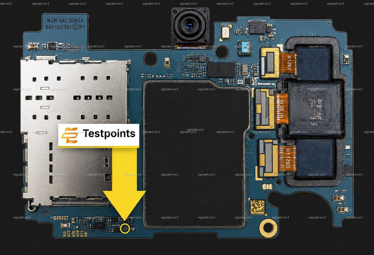 Samsung Samsung Galaxy A31 SM A315F test point diagram — EDL ISP BROM pinout