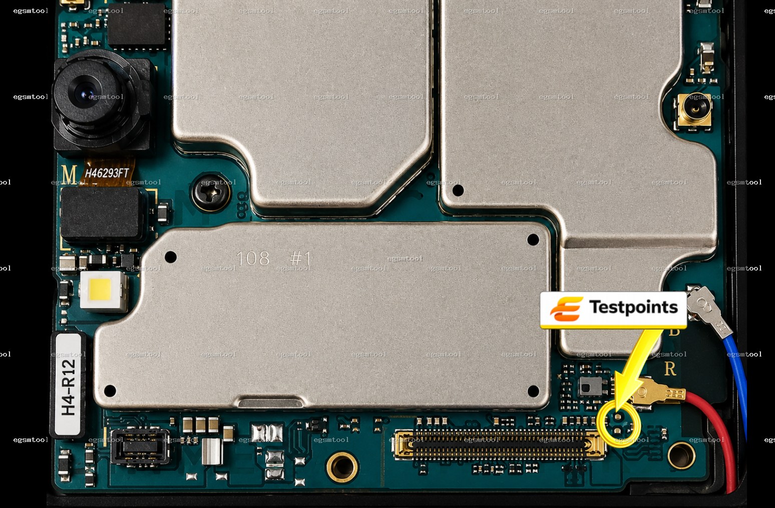 Samsung Samsung Galaxy A33 5G SM A3360 test point diagram — EDL ISP BROM pinout