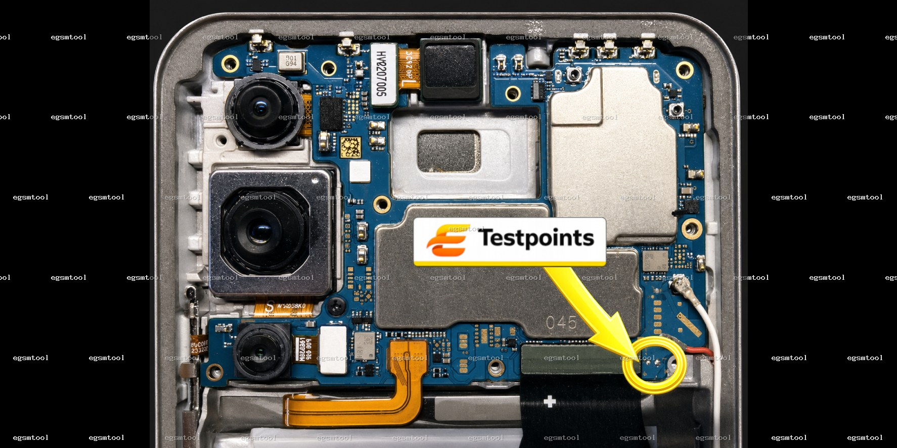 Samsung Samsung Galaxy A54 5G SM A5460 SM A546B SM A546E SM A546S SM A546U SM A546U1 SM A546V SM A546W SM S546VL test point diagram — EDL ISP BROM pinout