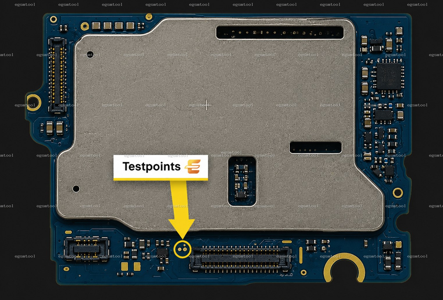 Samsung Samsung Galaxy F41 SM F415F test point diagram — EDL ISP BROM pinout