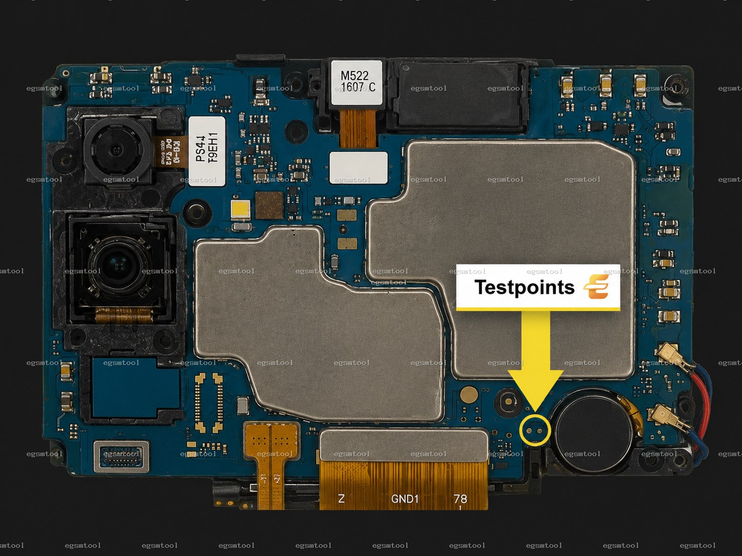 Samsung Samsung Galaxy M13 5G SM M136B test point diagram — EDL ISP BROM pinout