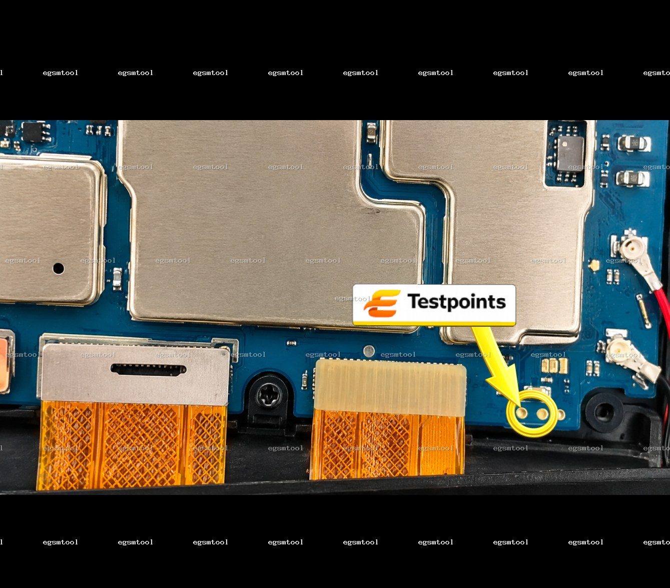 Samsung Samsung Galaxy M14 5G SM 146B test point diagram — EDL ISP BROM pinout