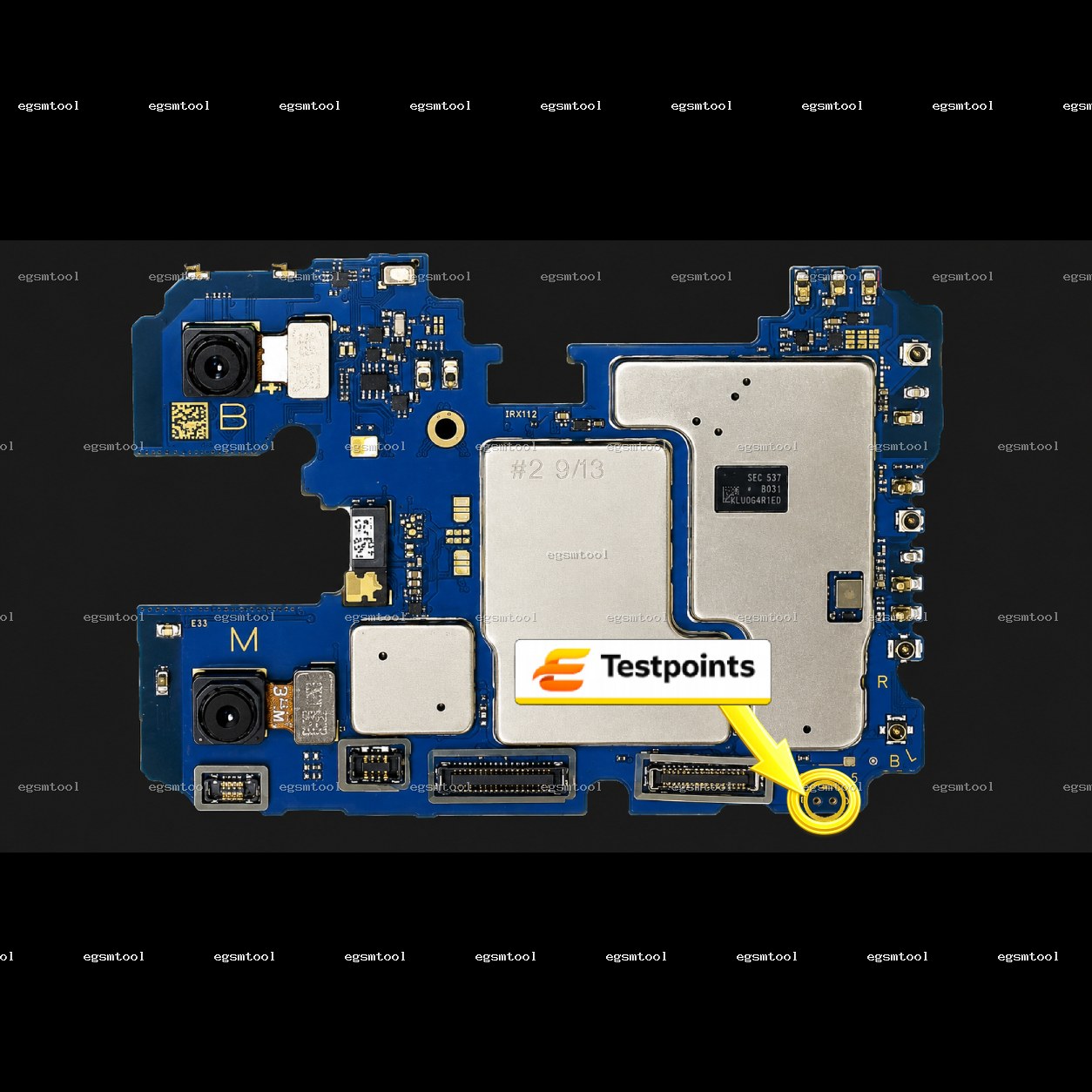 Samsung Samsung Galaxy M14 5G SM M146B test point diagram — EDL ISP BROM pinout