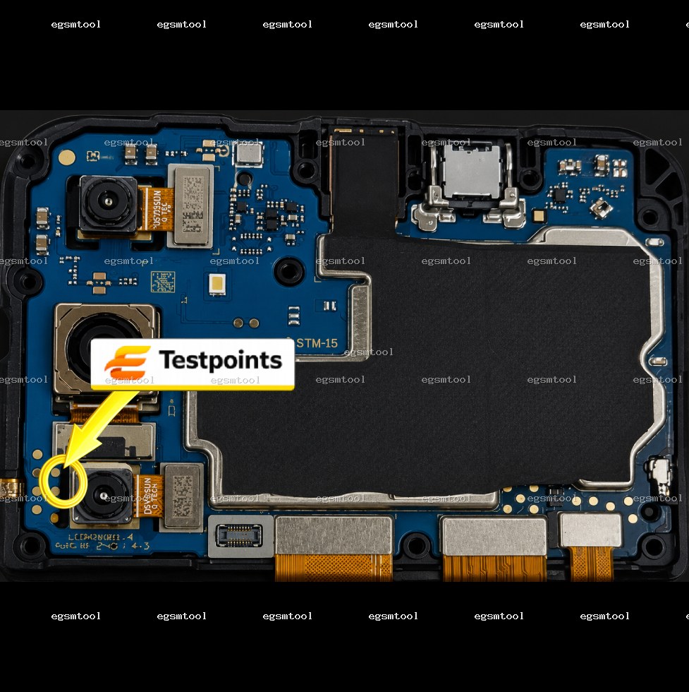Samsung Samsung Galaxy M14 SM M145F test point diagram — EDL ISP BROM pinout