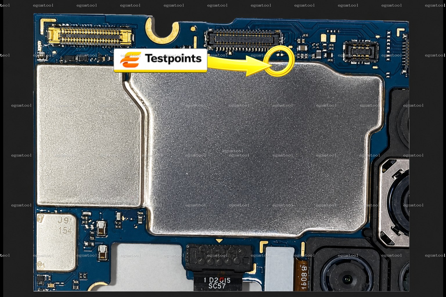 Samsung Samsung Galaxy M31 SM M315F test point diagram — EDL ISP BROM pinout