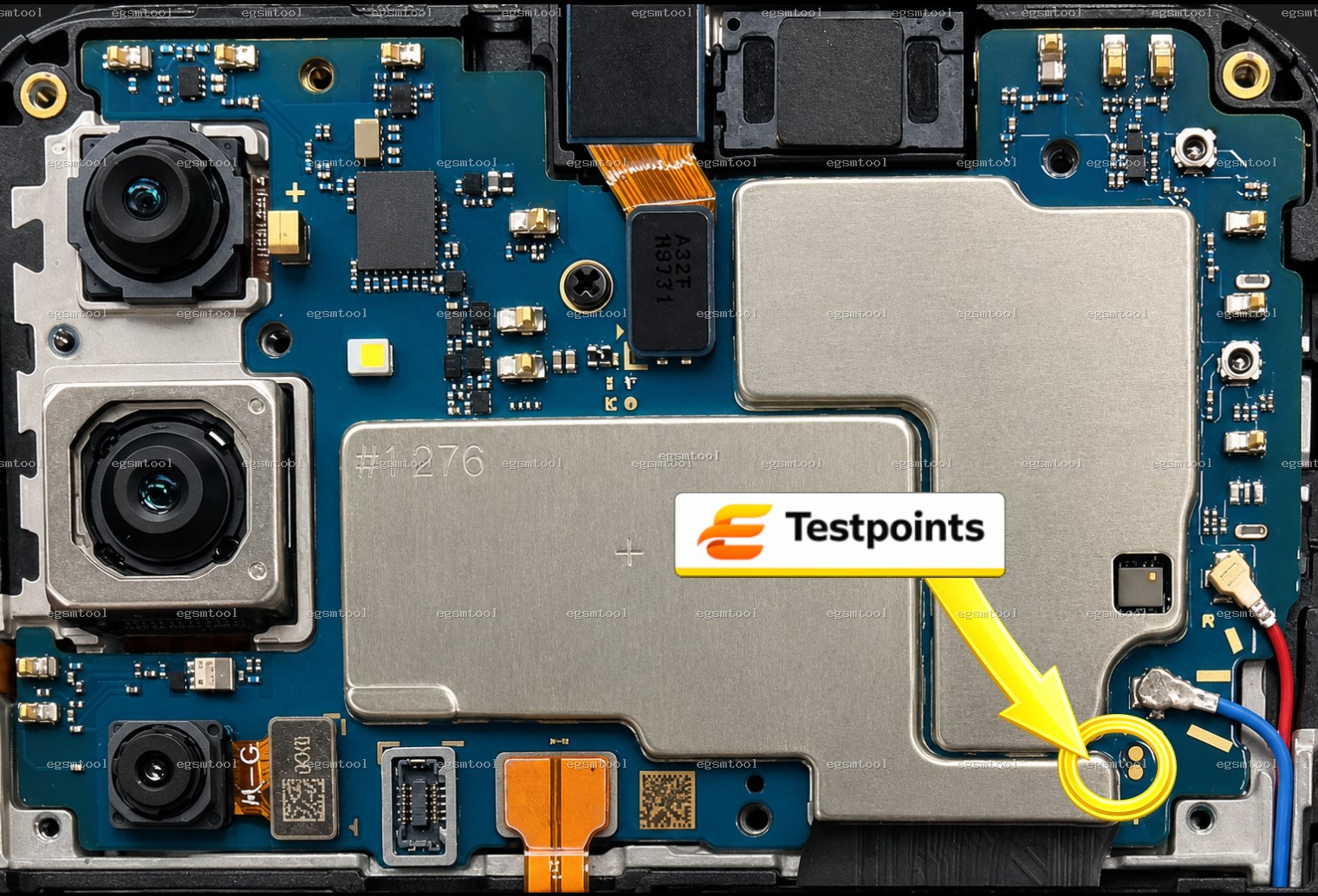 Samsung Samsung Galaxy M34 5G SM M346B SM M346B1 test point diagram — EDL ISP BROM pinout