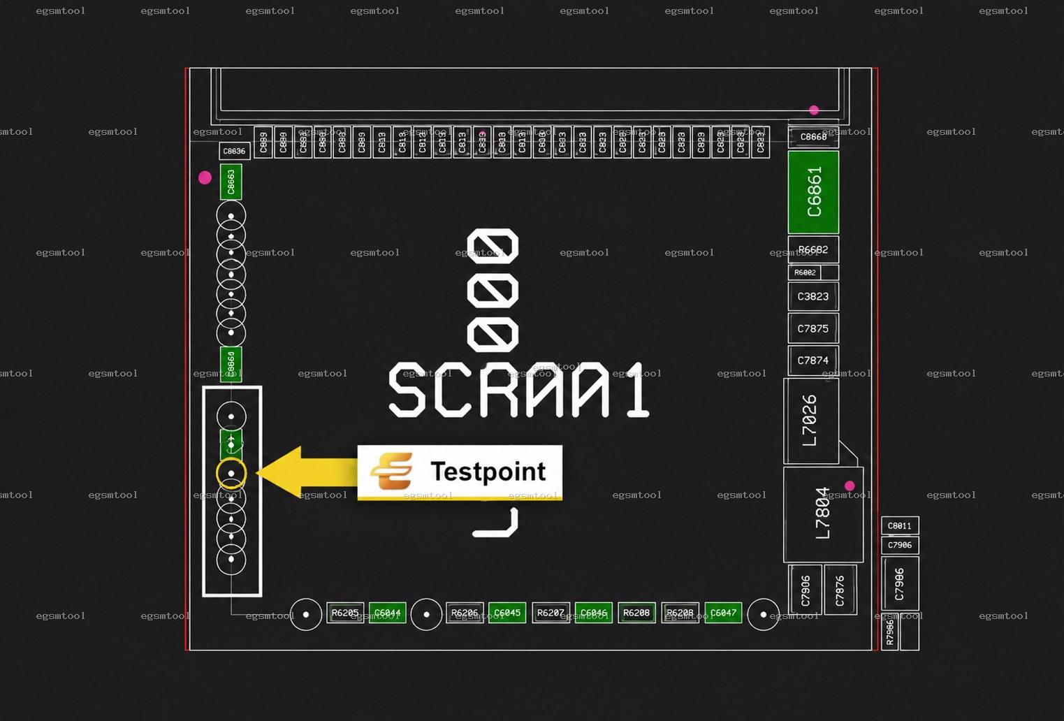 Samsung Samsung Galaxy Note 8 SM N950F test point diagram — EDL ISP BROM pinout