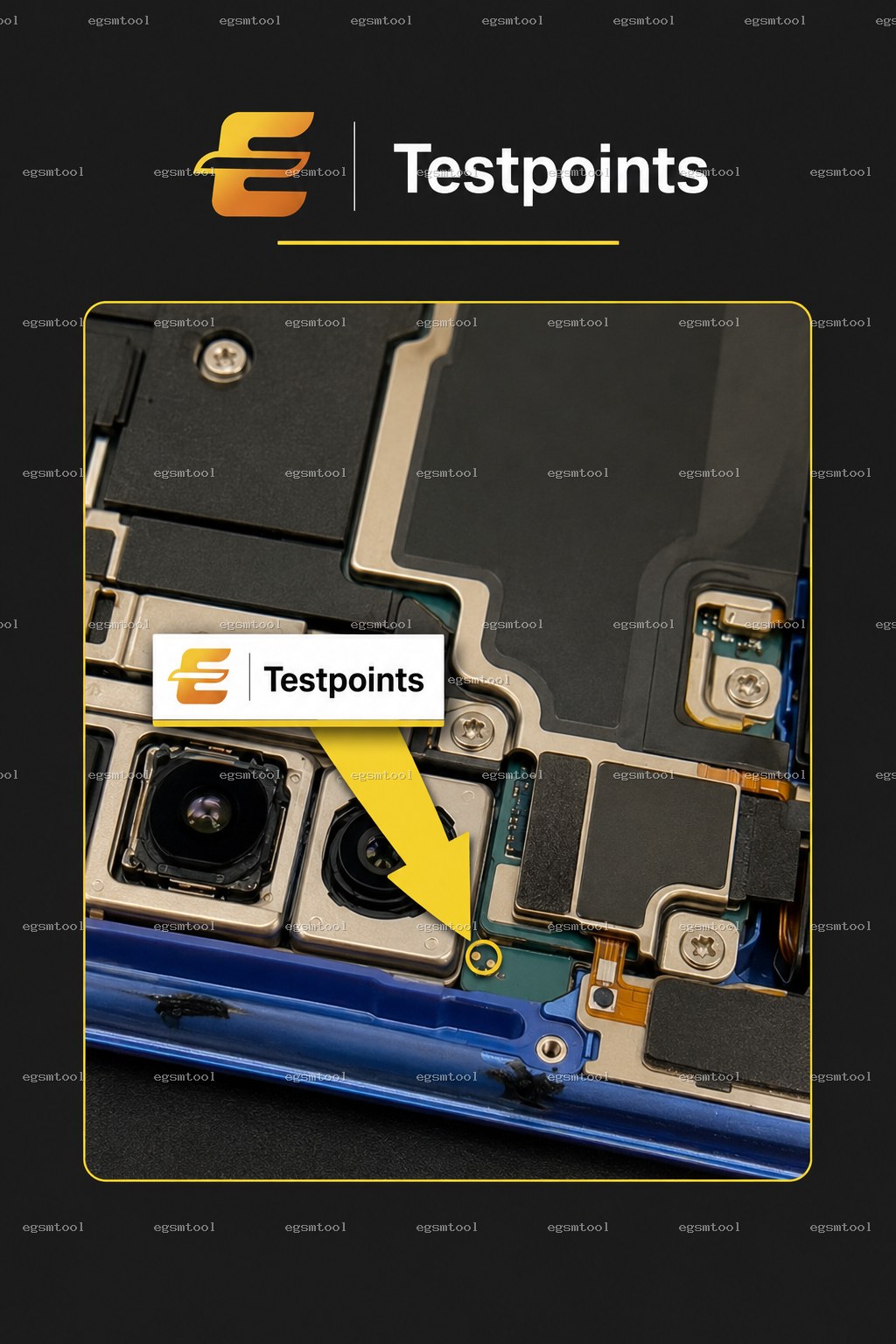 Samsung Samsung Galaxy Note 10+ SM N975U1 test point diagram — EDL ISP BROM pinout