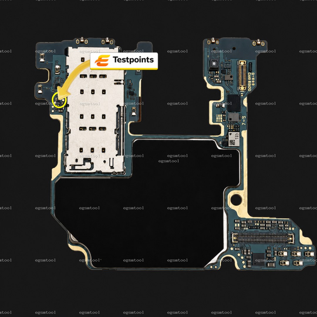 Samsung Samsung Galaxy Note 20 5G SM N981B test point diagram — EDL ISP BROM pinout