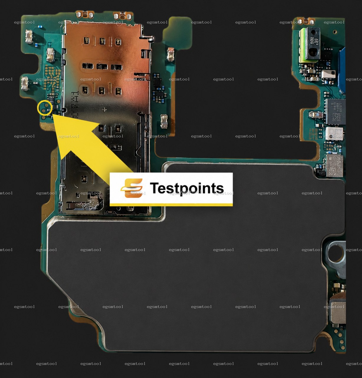 Samsung Samsung Galaxy Note 20 SM N980F test point diagram — EDL ISP BROM pinout