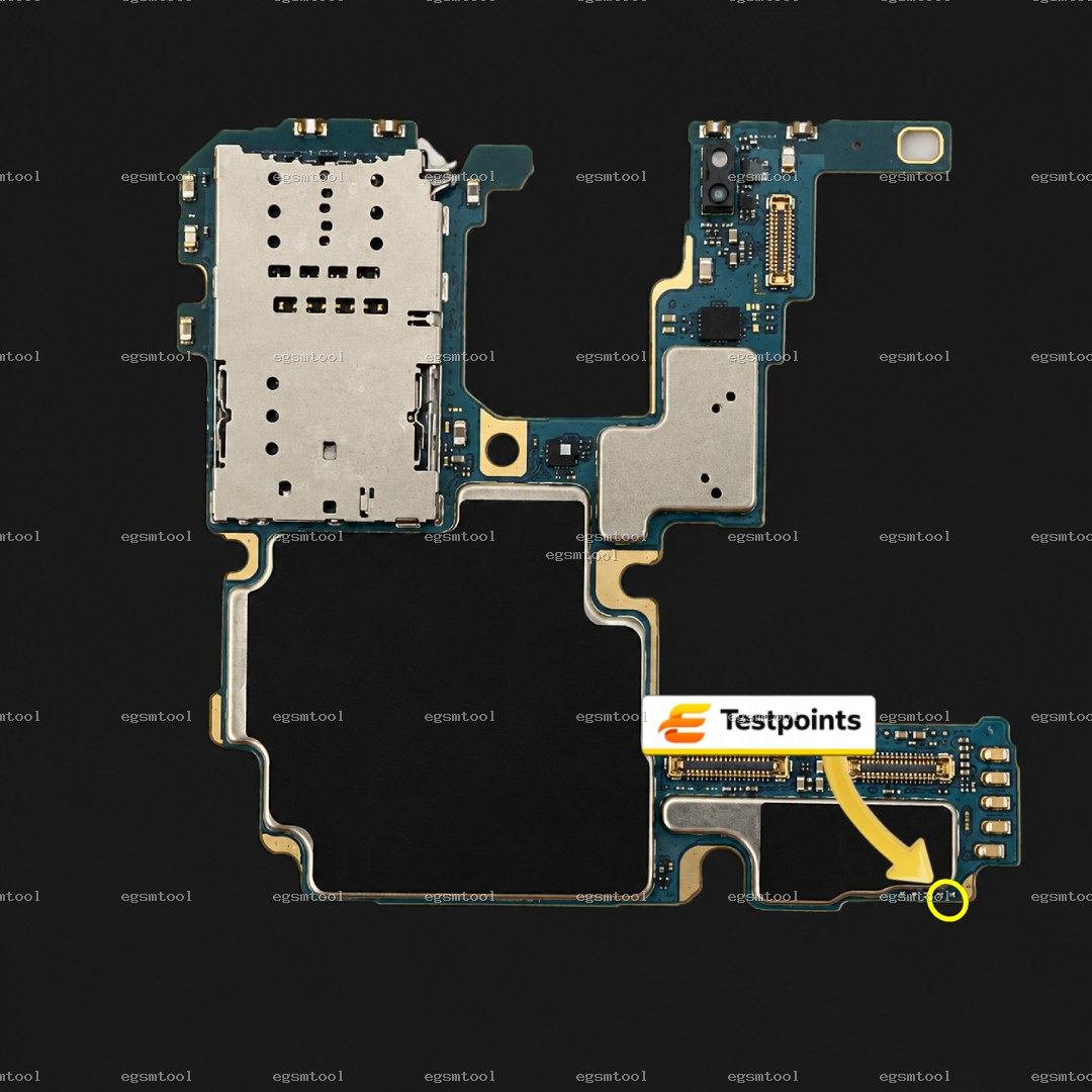 Samsung Samsung Galaxy Note 20 Ultra 5G SM N986B test point diagram — EDL ISP BROM pinout