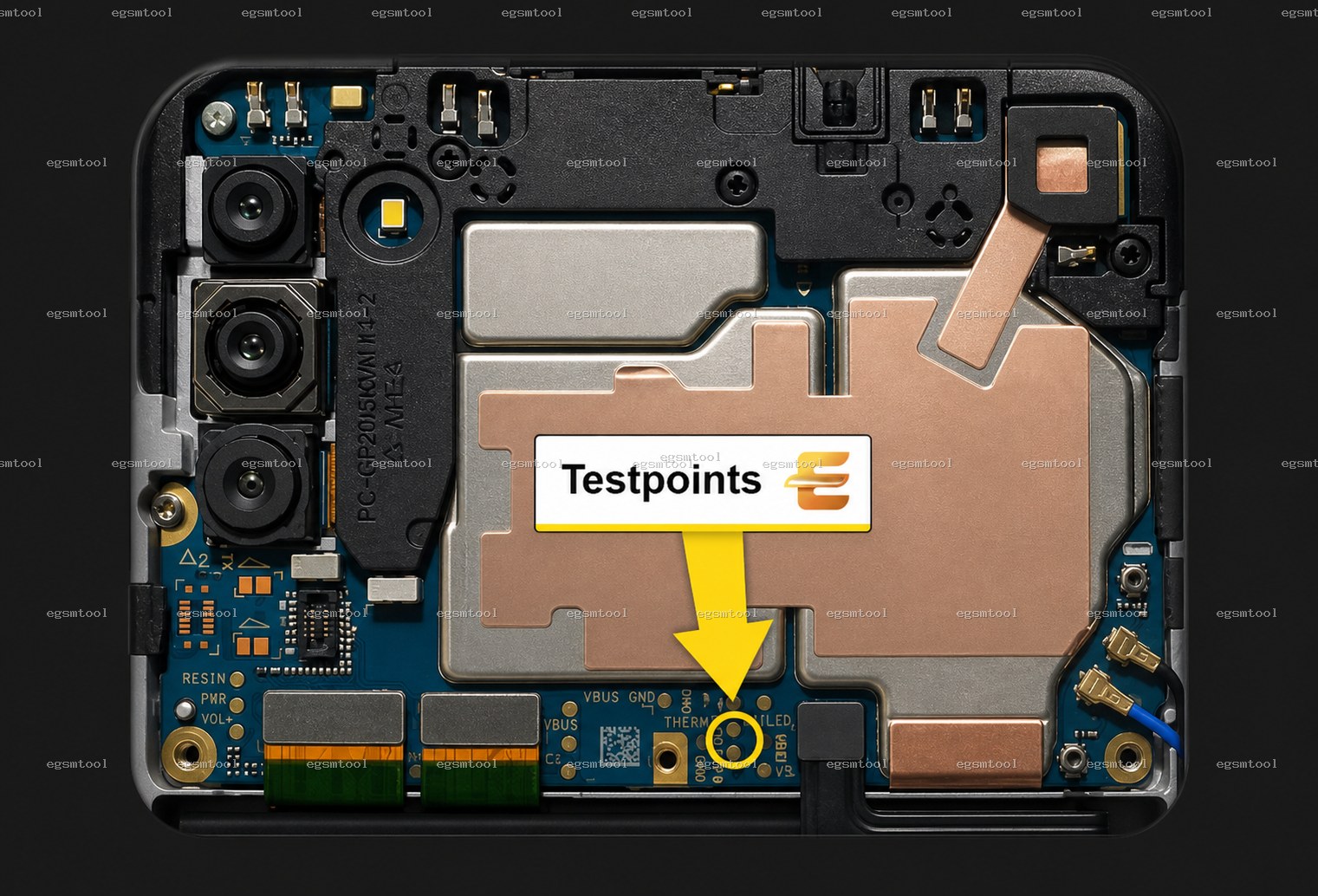 Samsung Samsung Galaxy A11 2020 models     SM-S115DL test point diagram — EDL ISP BROM pinout