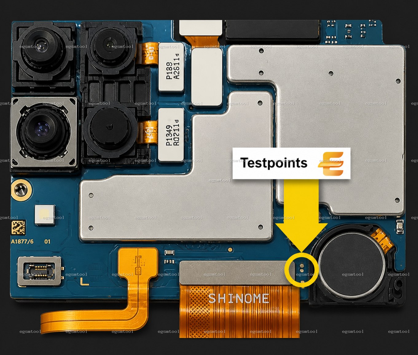 Samsung Samsung Galaxy A12 models    SM-A125F     SM-A125U    SM-A127F    SM-A127M     SM-S127DL test point diagram — EDL ISP BROM pinout