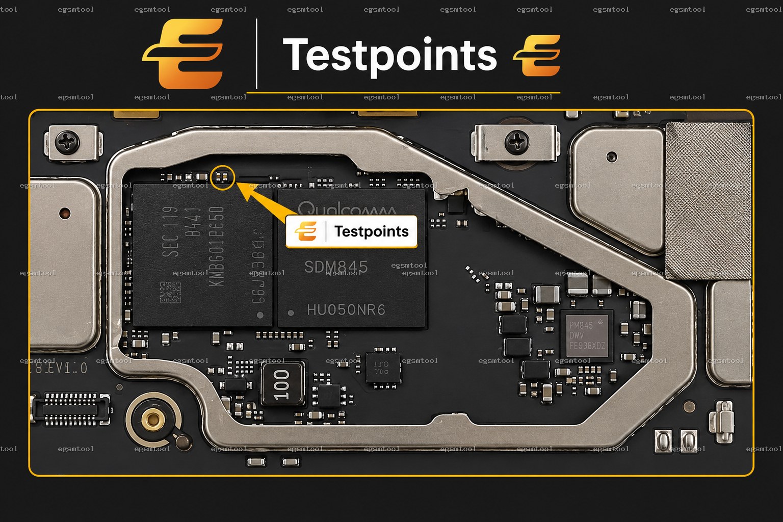 Samsung Samsung Galaxy Tab A7 10.4 SM T505 SM T500 test point diagram — EDL ISP BROM pinout
