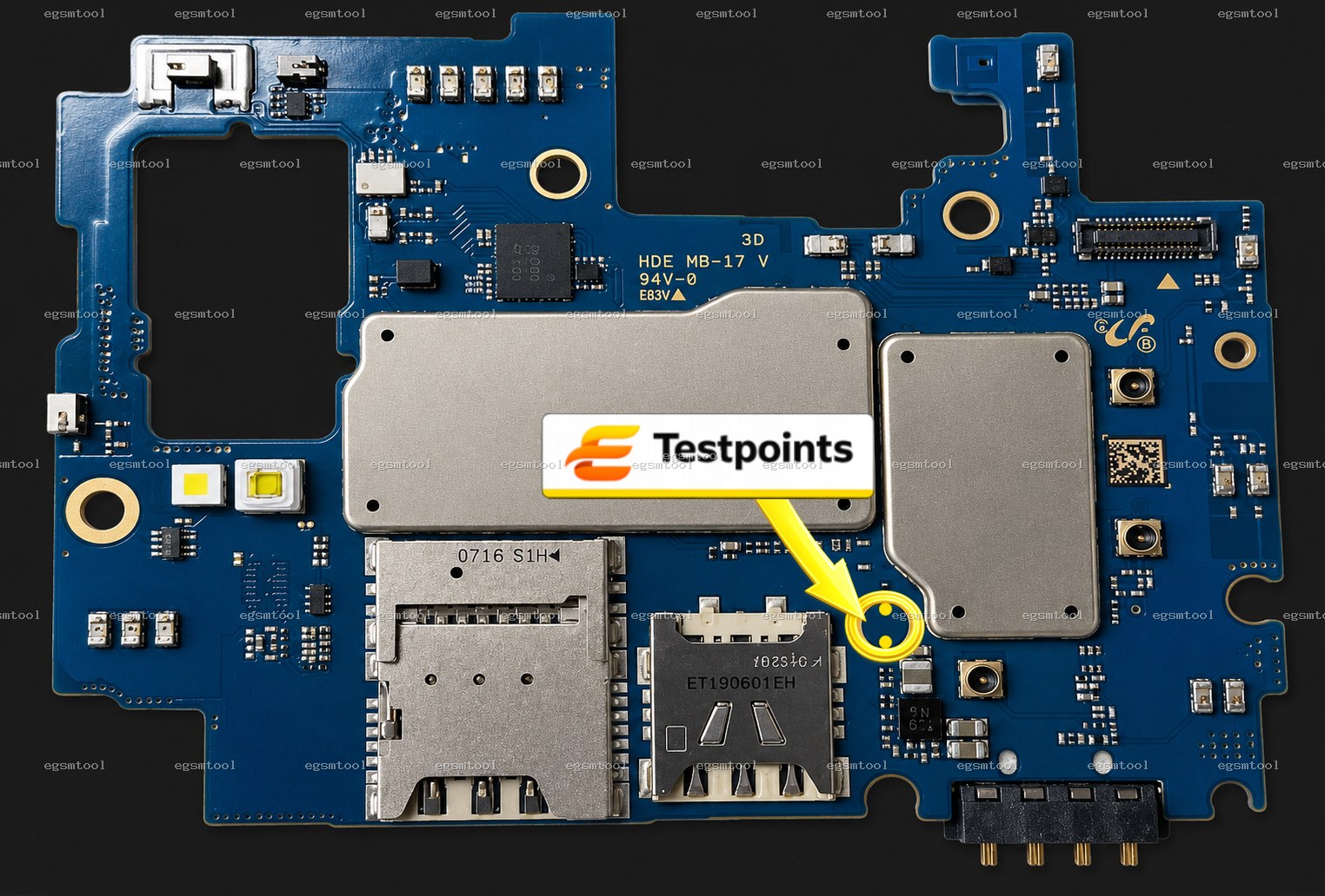 Samsung Samsung Galaxy XCover Pro SM G715FN SM G715U SM G715U1 SM G715W SM G715A test point diagram — EDL ISP BROM pinout
