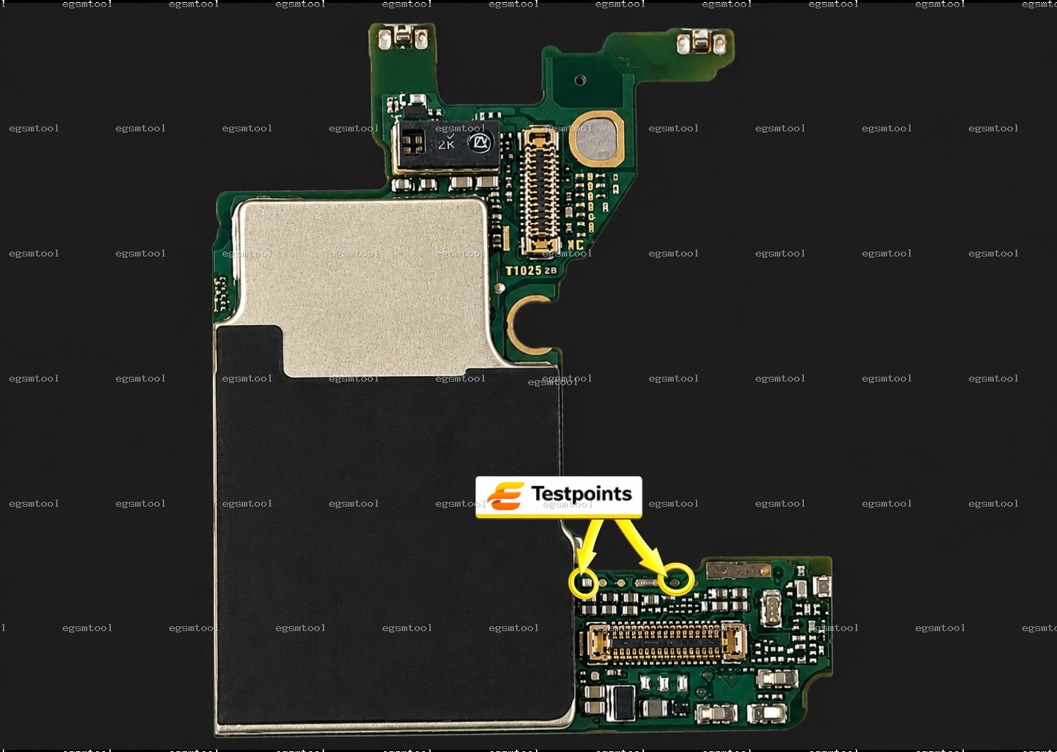 Samsung Samsung Galaxy Z Flip 4 5G SM F721B test point diagram — EDL ISP BROM pinout