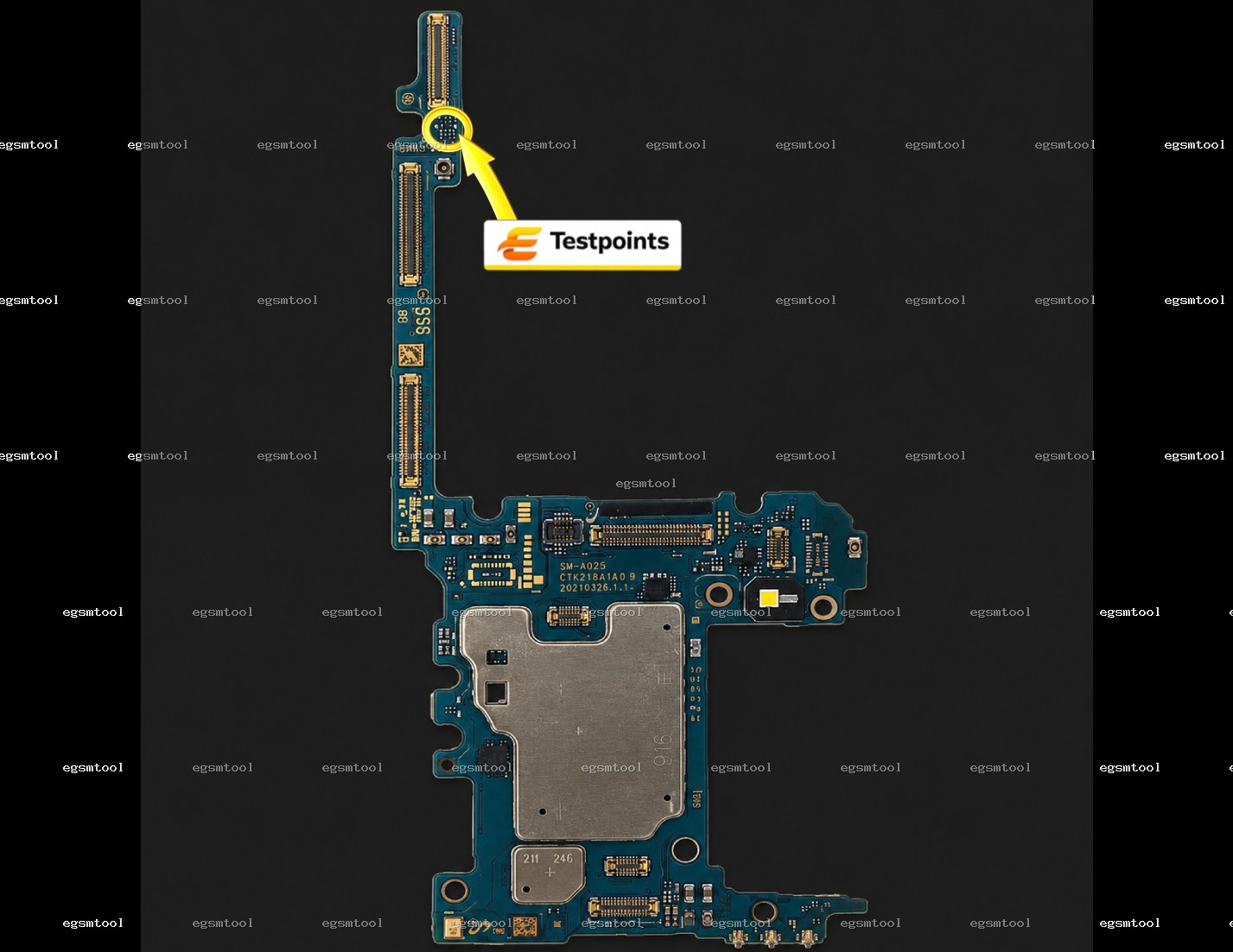 Samsung Samsung Galaxy Z Fold 3 5G SM F926B test point diagram — EDL ISP BROM pinout