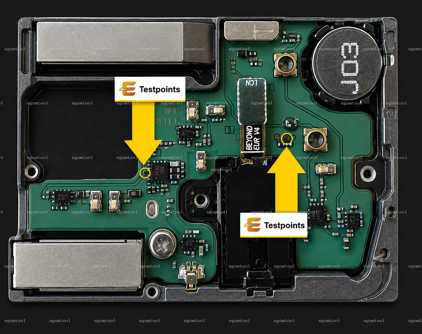 Samsung Samsung Galaxy Note 10 Lite SM N770F test point diagram — EDL ISP BROM pinout