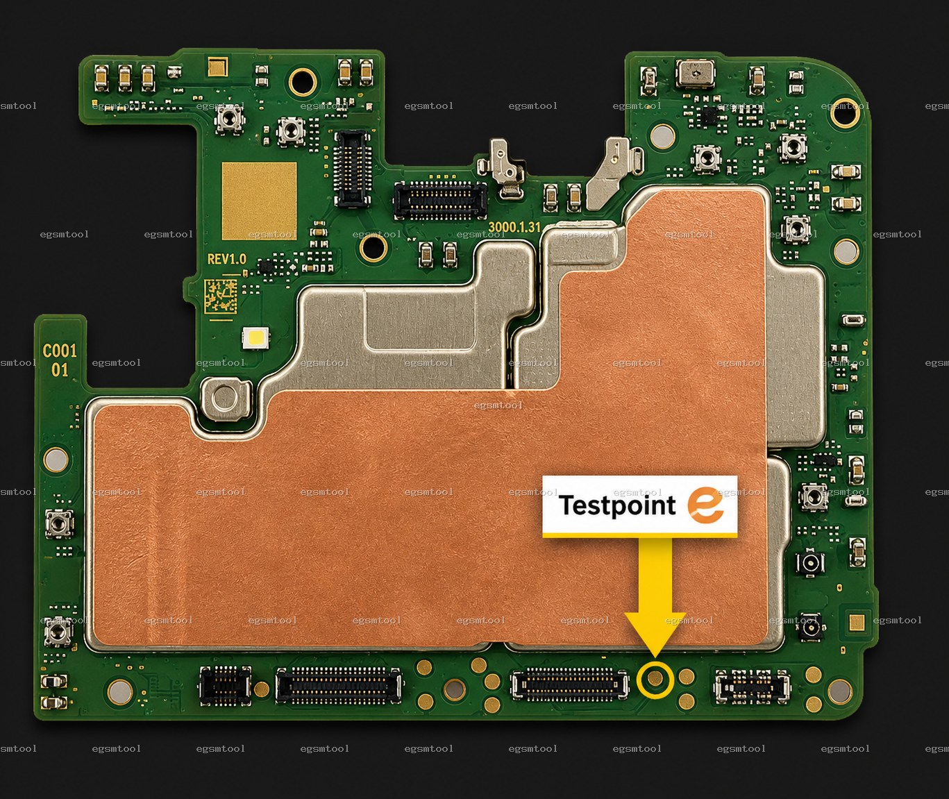 Samsung Samsung Galaxy A22 5G models    SM-A226L test point diagram — EDL ISP BROM pinout