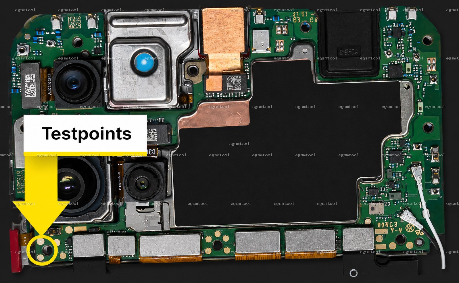 Xiaomi Xiaomi Mi 11i 5G test point diagram — EDL ISP BROM pinout