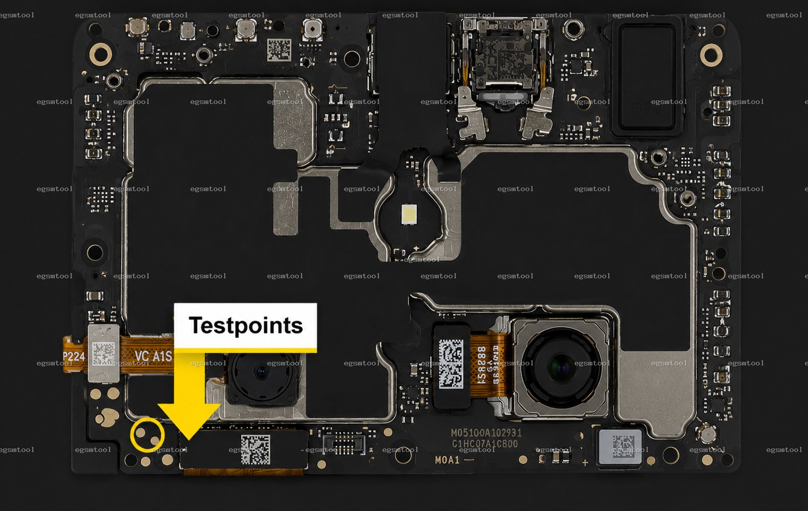 Xiaomi Xiaomi Poco M7 5G test point diagram — EDL ISP BROM pinout